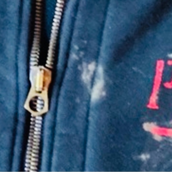 Polo Ralph Lauren mens ebony cotton hoodie, red black gloss printing on front - Picture 15 of 15